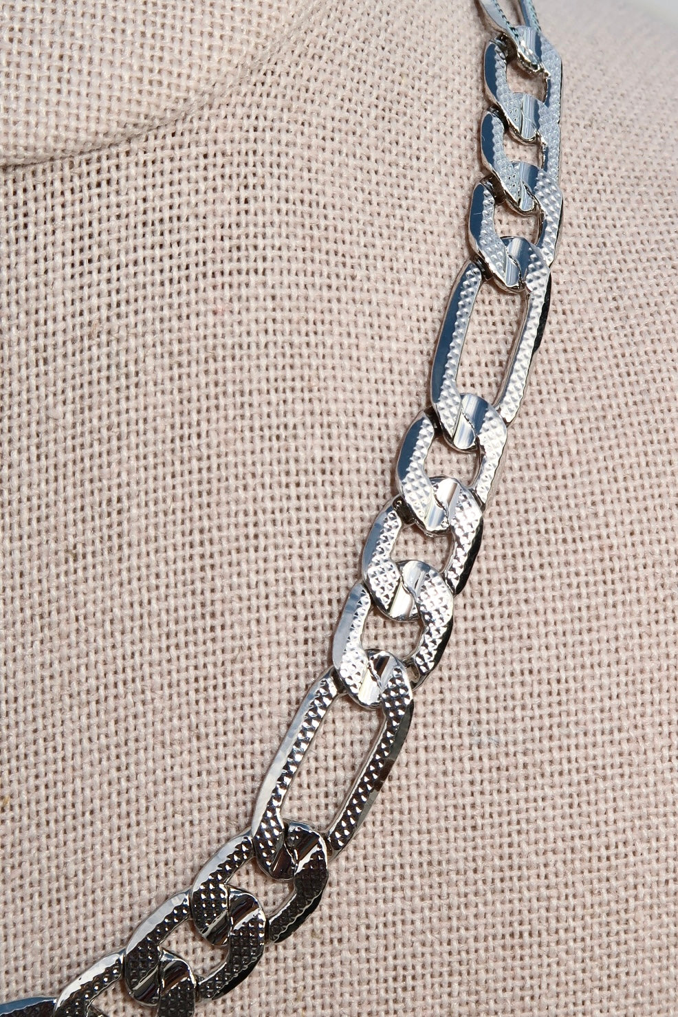 The Large Figaro Silver Chain