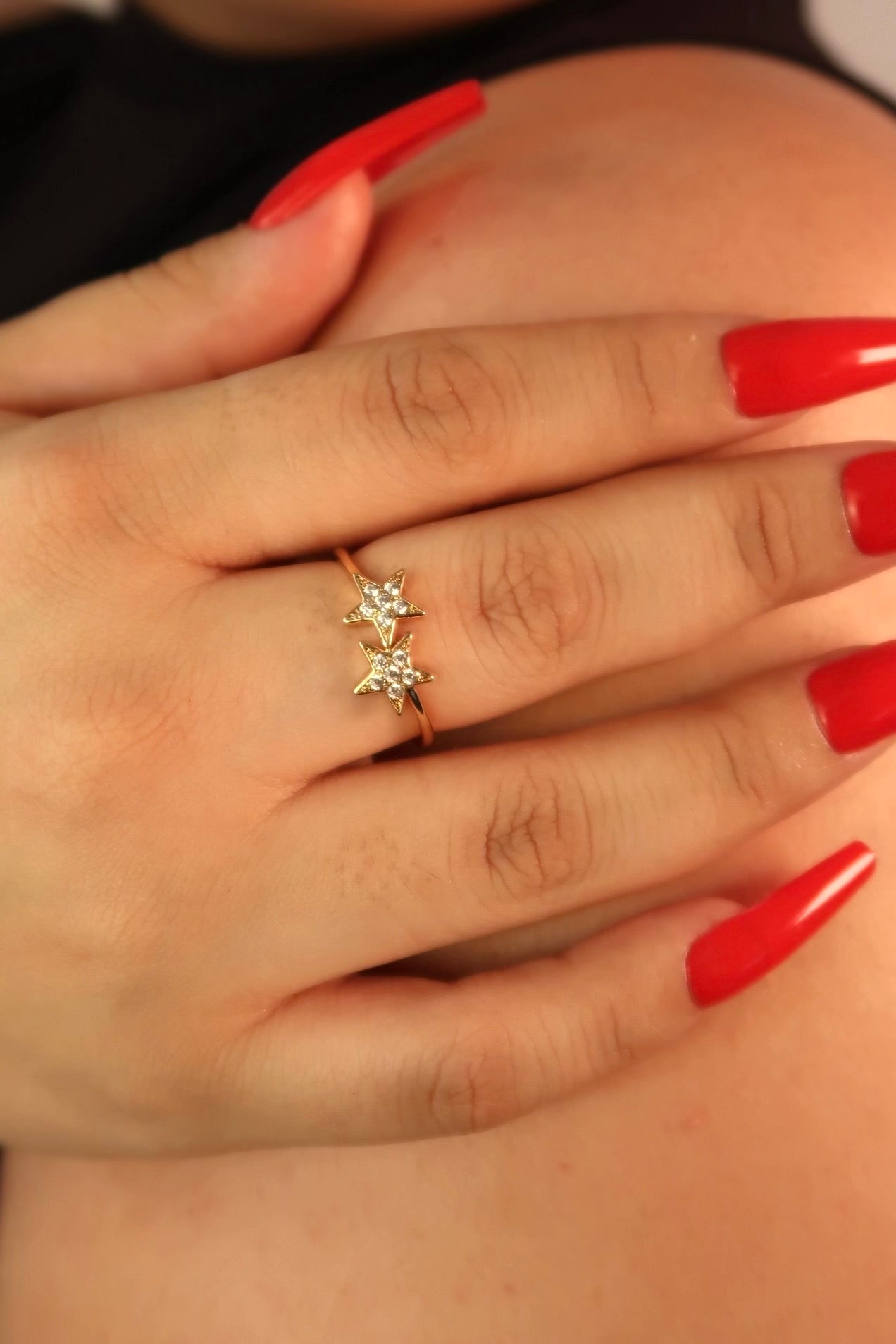 The Twin Star Rose Gold Ring