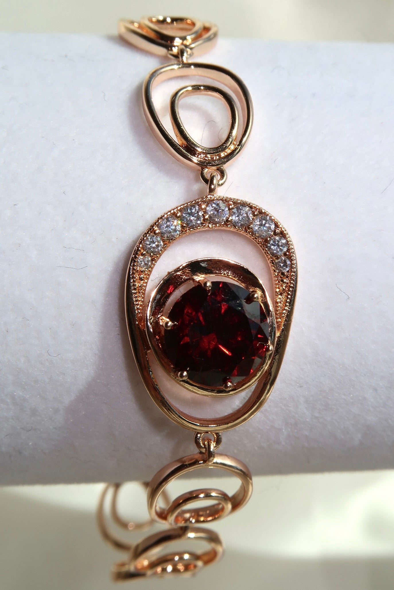 The Oval Stone Rose Gold Bracelet