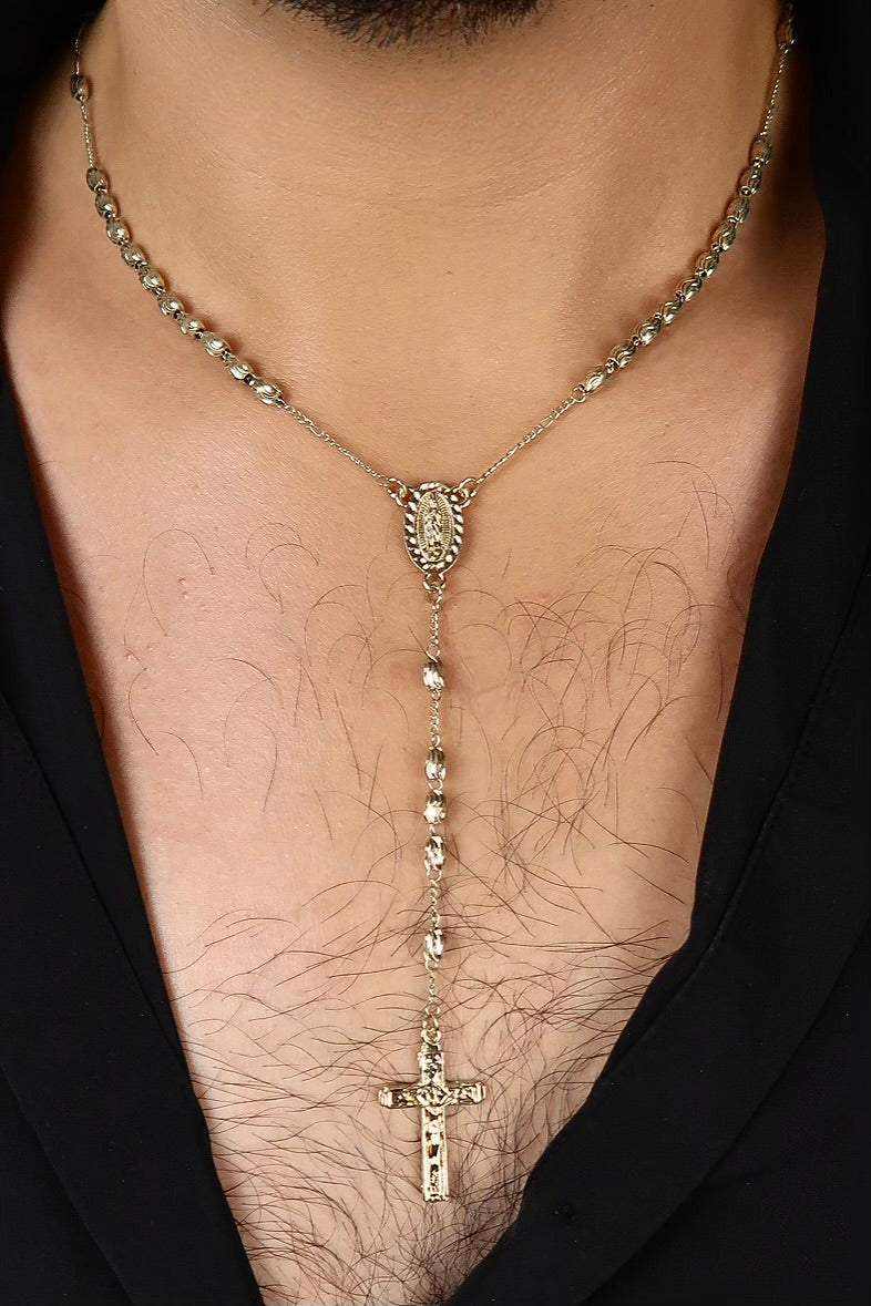 The Deluxe Gold Oval Beads Rosary