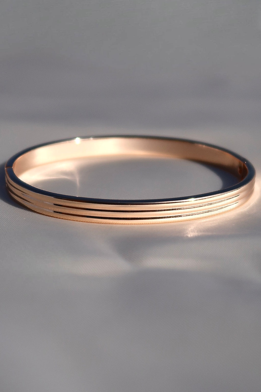 The Structured Rose Gold Bangle