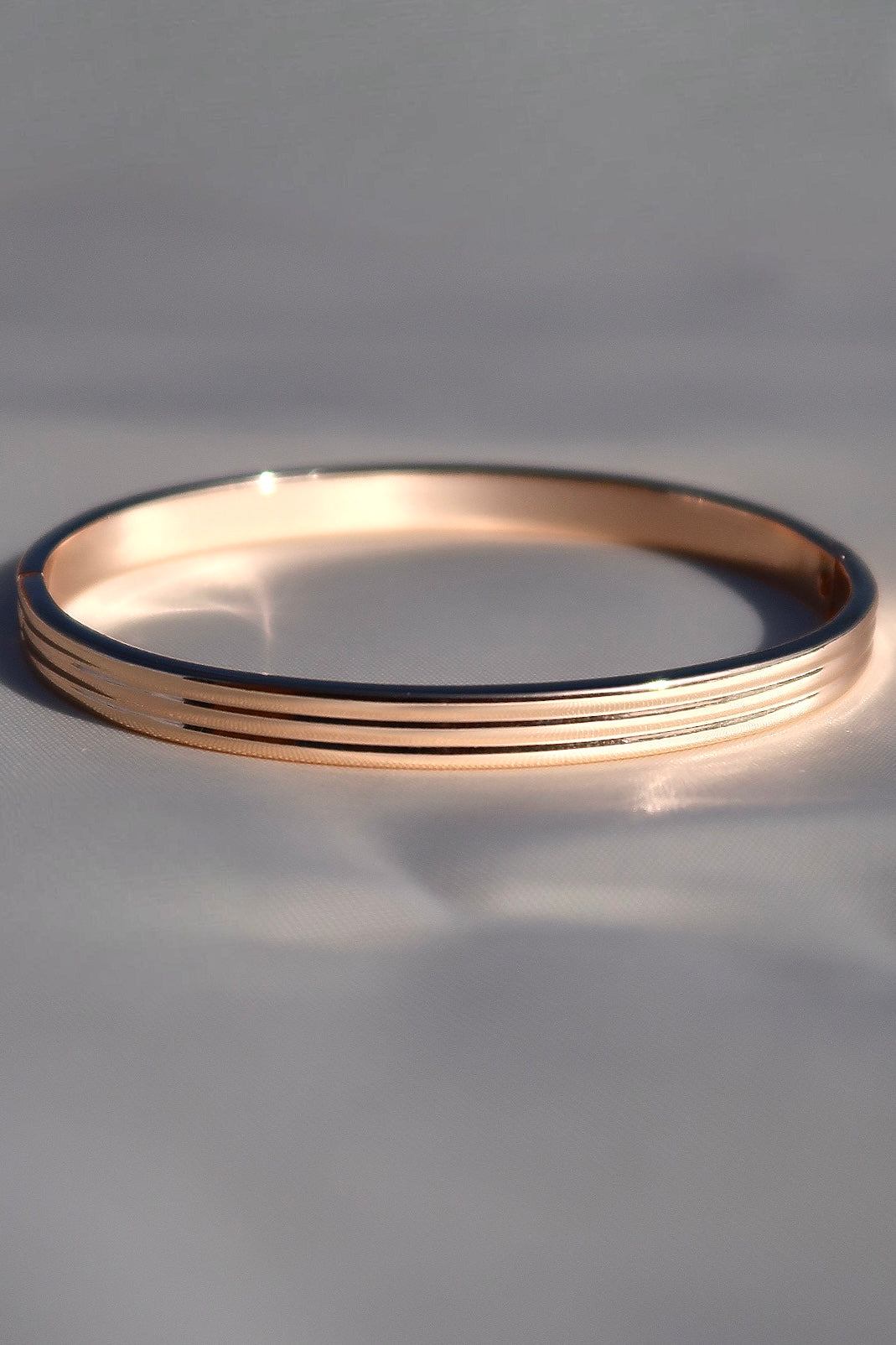 The Structured Rose Gold Bangle