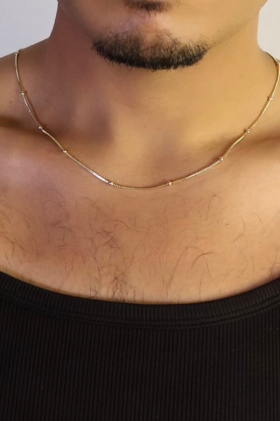 The Saturn Box Gold Chain