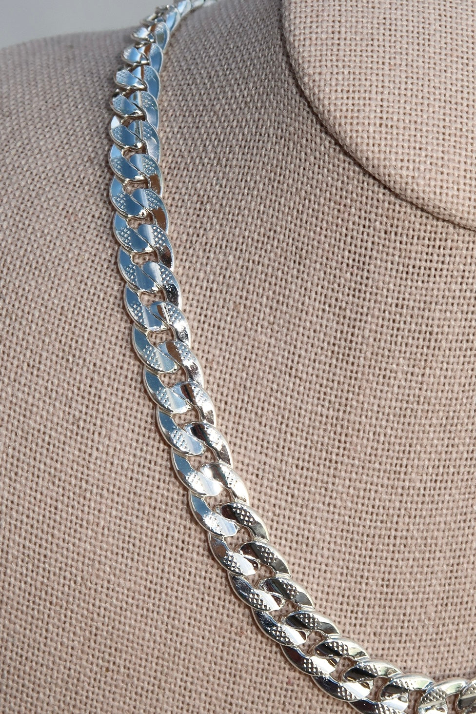 The Medium Cuban Silver Chain