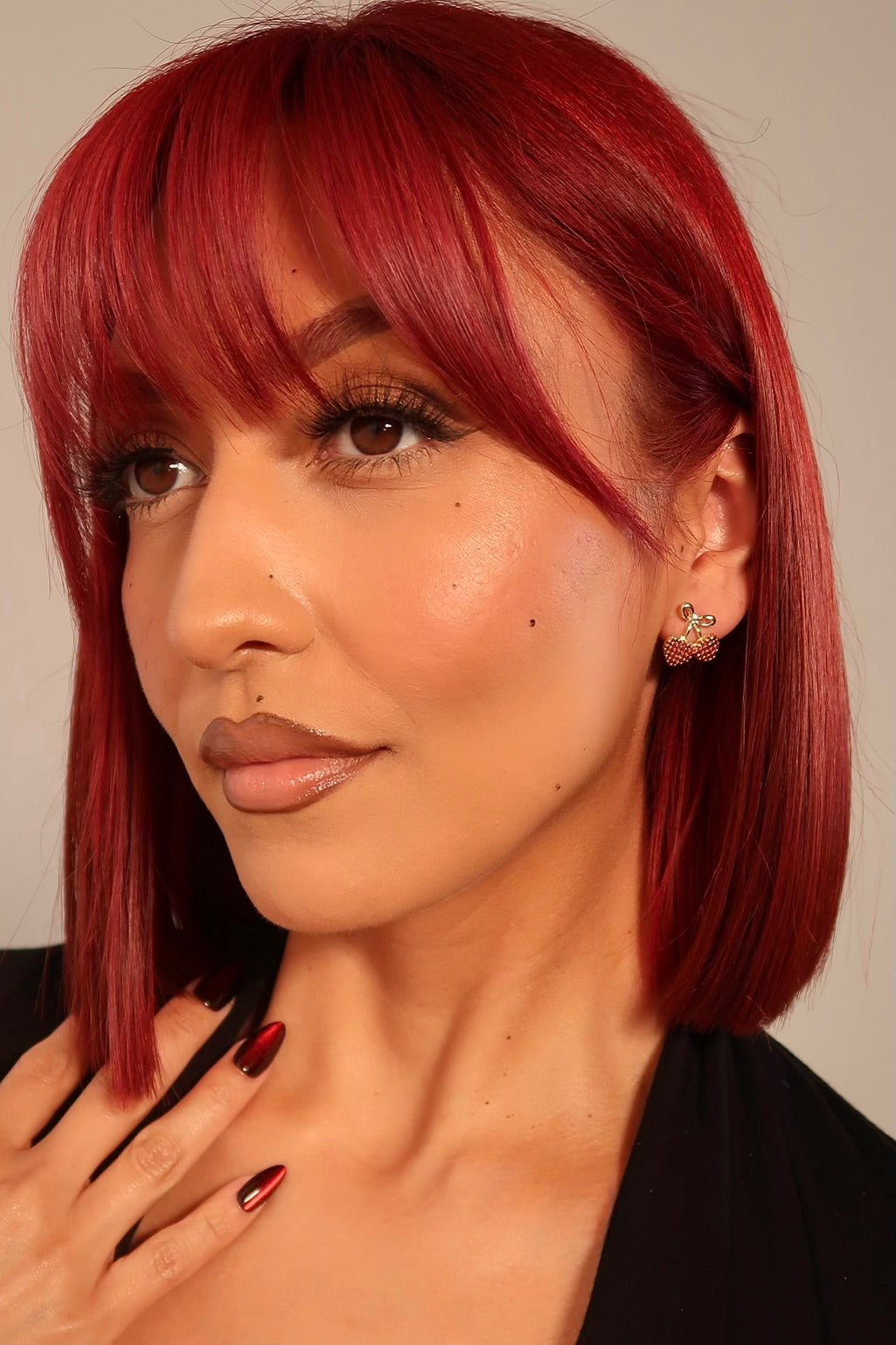 The Cherry Hearts Studs