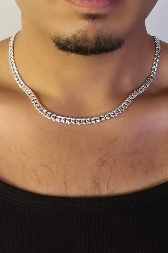 The Medium Cuban Silver Chain