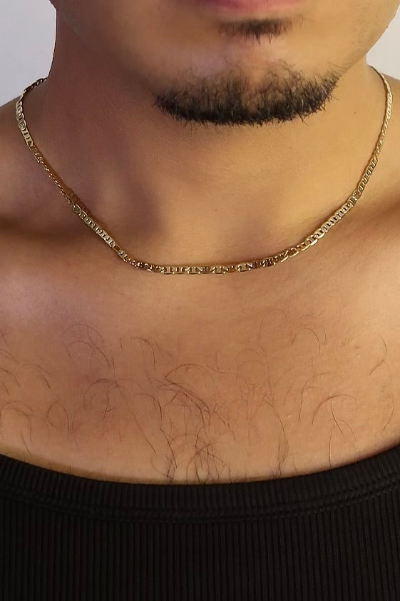 The Tiny Flat Mariner Gold Chain