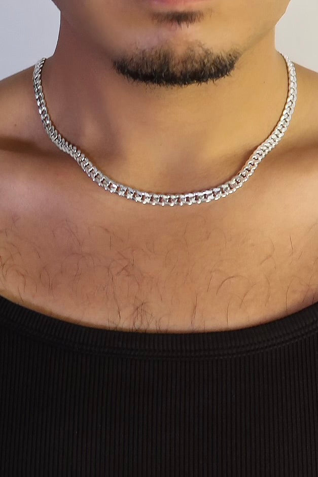 The Medium Cuban Silver Chain