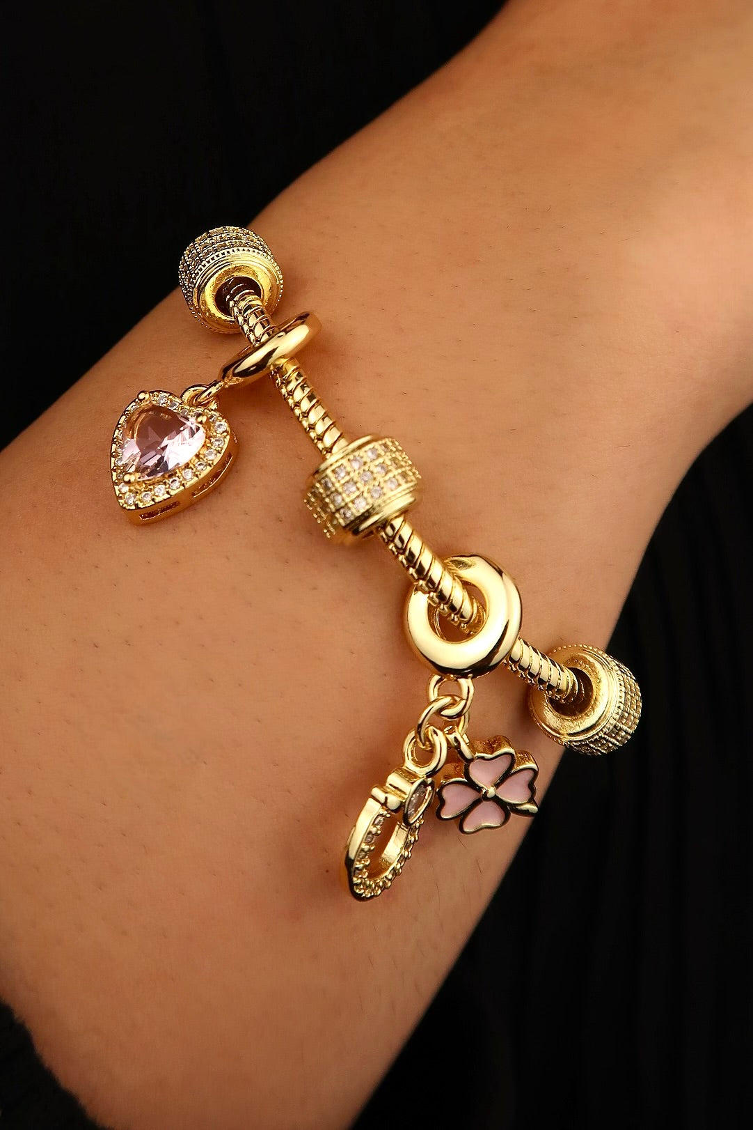 The Lovergirl Gold Charm Bracelet
