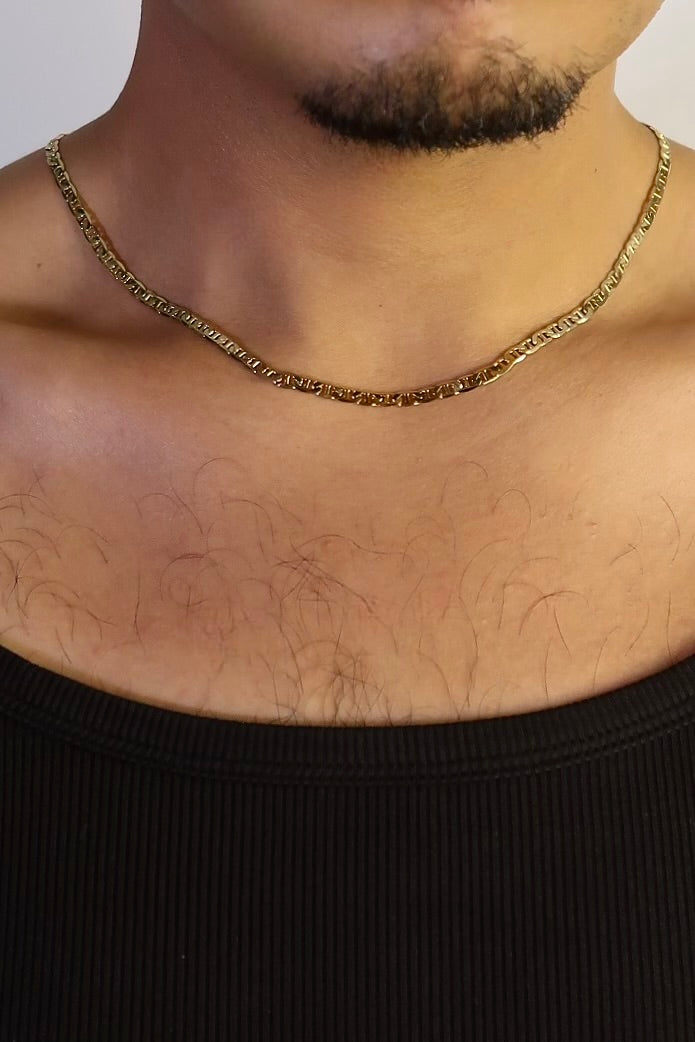 The Small Flat Mariner Gold Chain