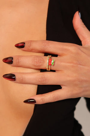 The Double Band Cherry Ring