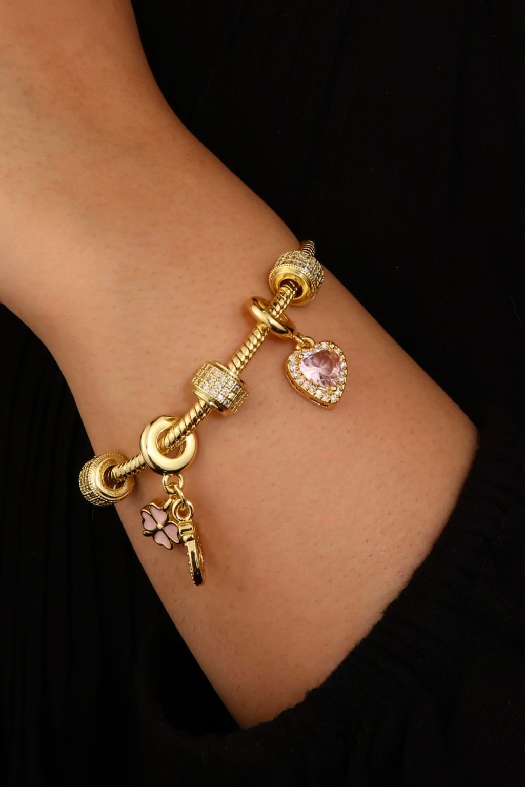 The Lovergirl Gold Charm Bracelet