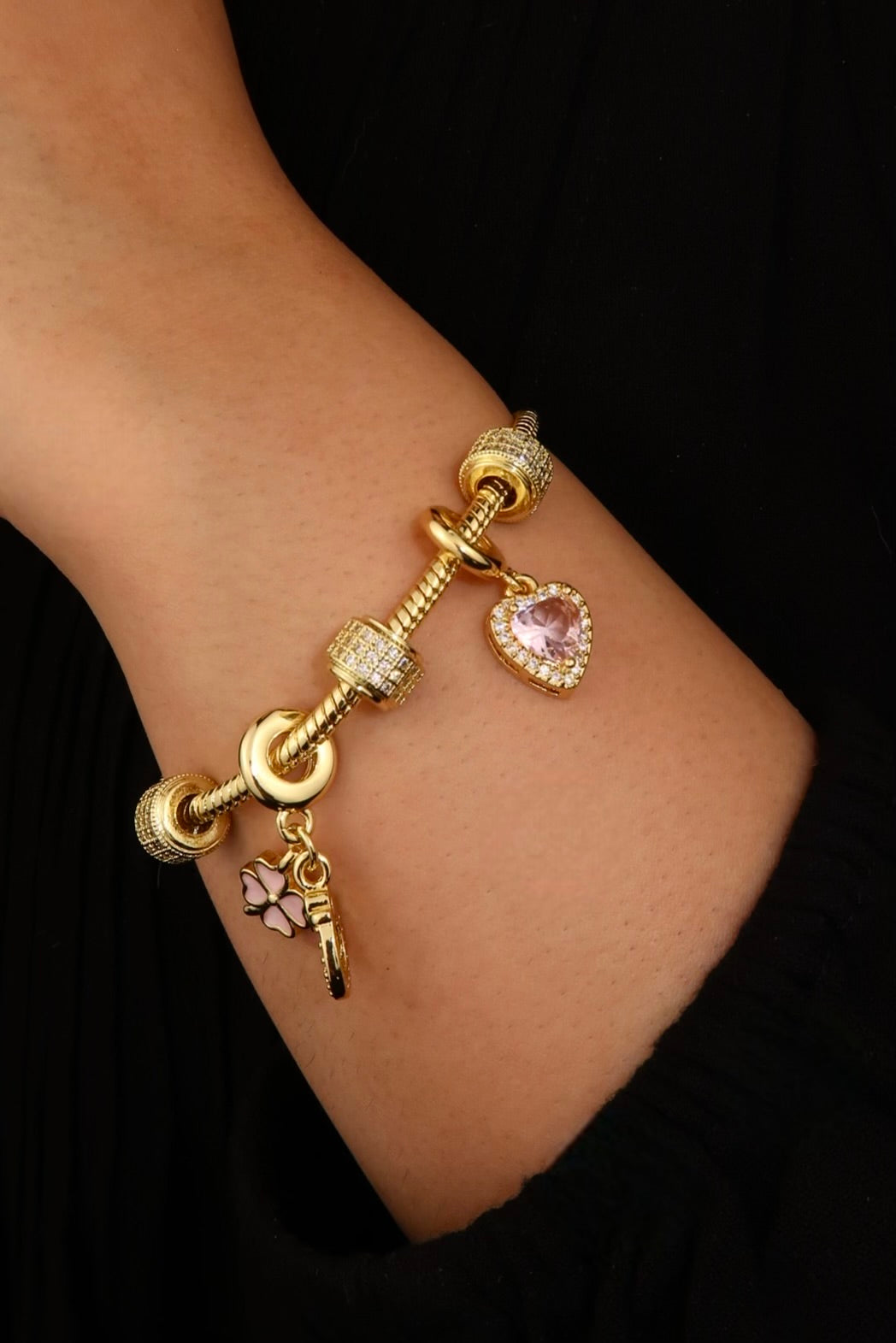 The Lovergirl Gold Charm Bracelet
